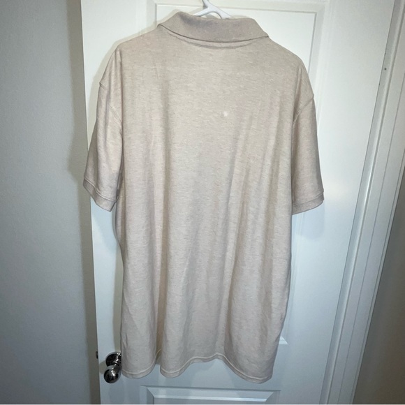 BRAND New ST John's Bay mens Performance polo t-shirt beige Quick dri size XXL - Picture 3 of 5